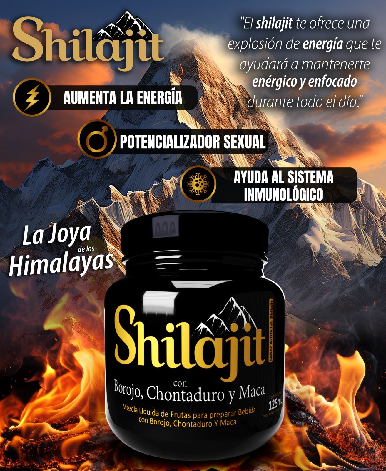 Shilajit x 125 jalea CON REGISTRO INVIMA